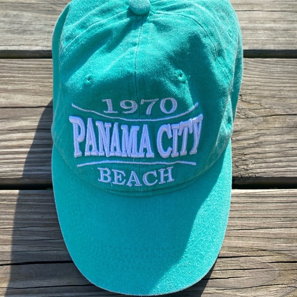 Panama City Beach FL mint green cotton hat sports cap - Picture 4 of 13